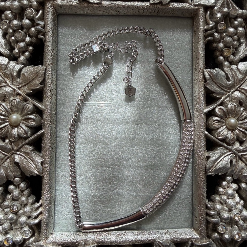 Dazzling TouchStone Crystal by Swarovski Collar Necklace W/Rhodium Plating